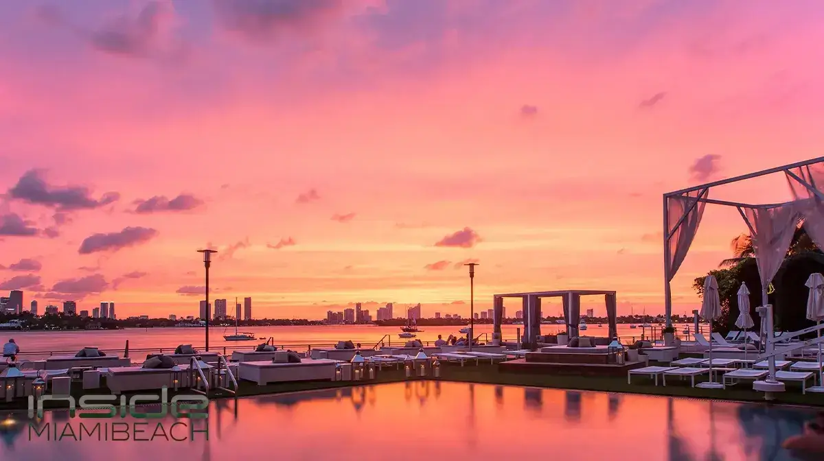 Miami nights painted in hues of gold.