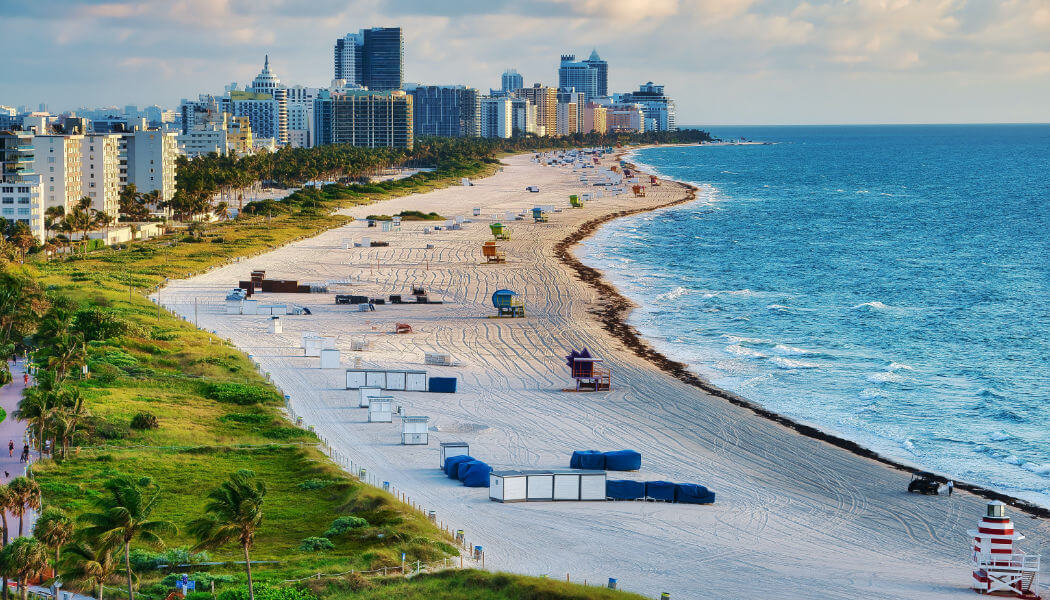 Miami, the beach