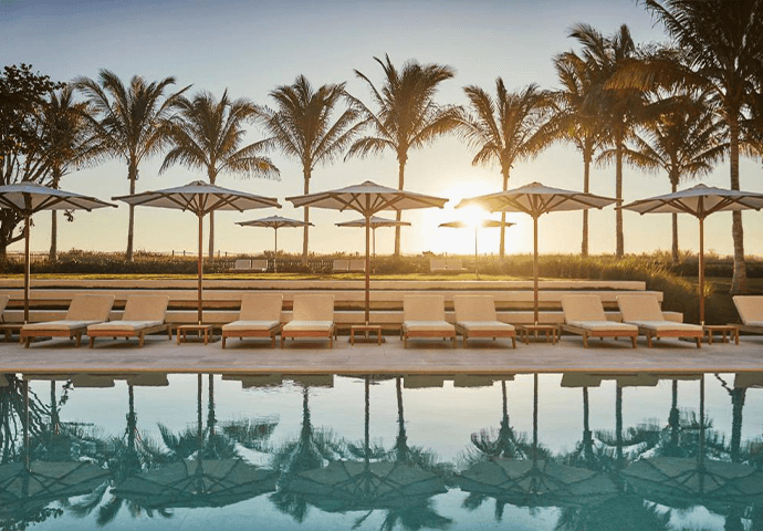 The pool at the Four Seasons Hotel at The Surf Club