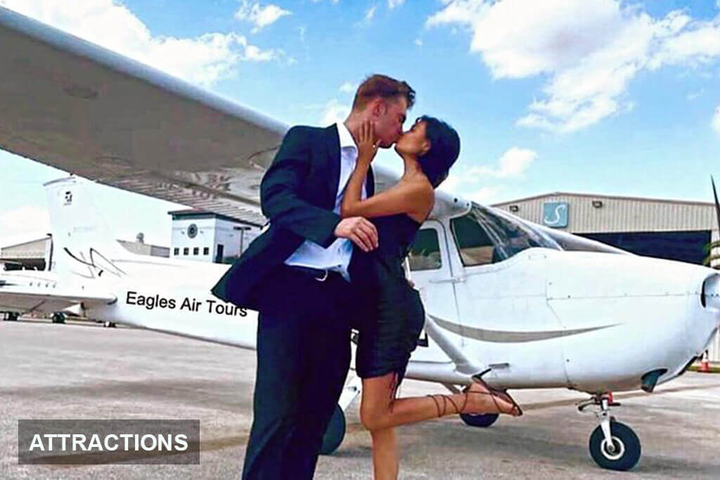 miami skyline with flight to declare love