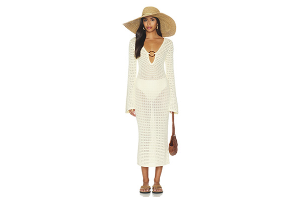 Averi Pointelle Midi Dress