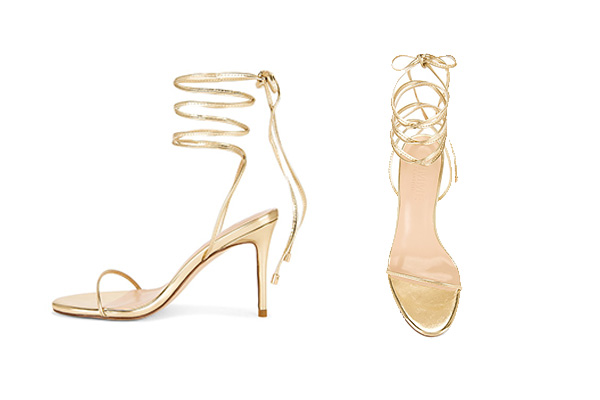 Barely There Lace Up Heel
