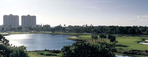 Golf court in the middle of South Beach