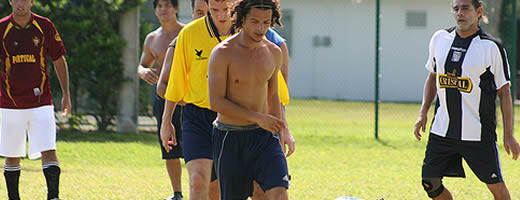 Play soccer in Flamingo Park in Miami Beach