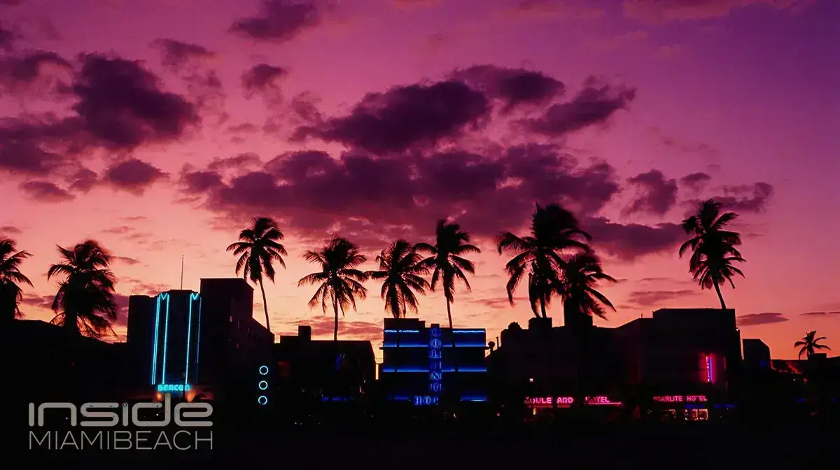 Silhouettes of the Art Deco District of Miami Beach