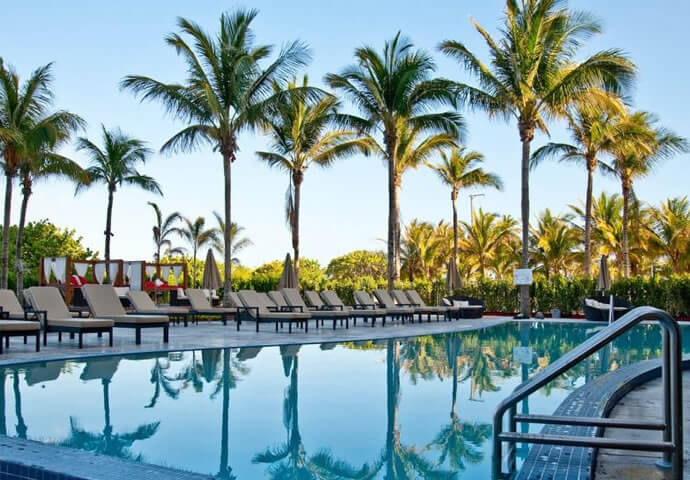 The panoramic pool at Bentley Hotel South Beach